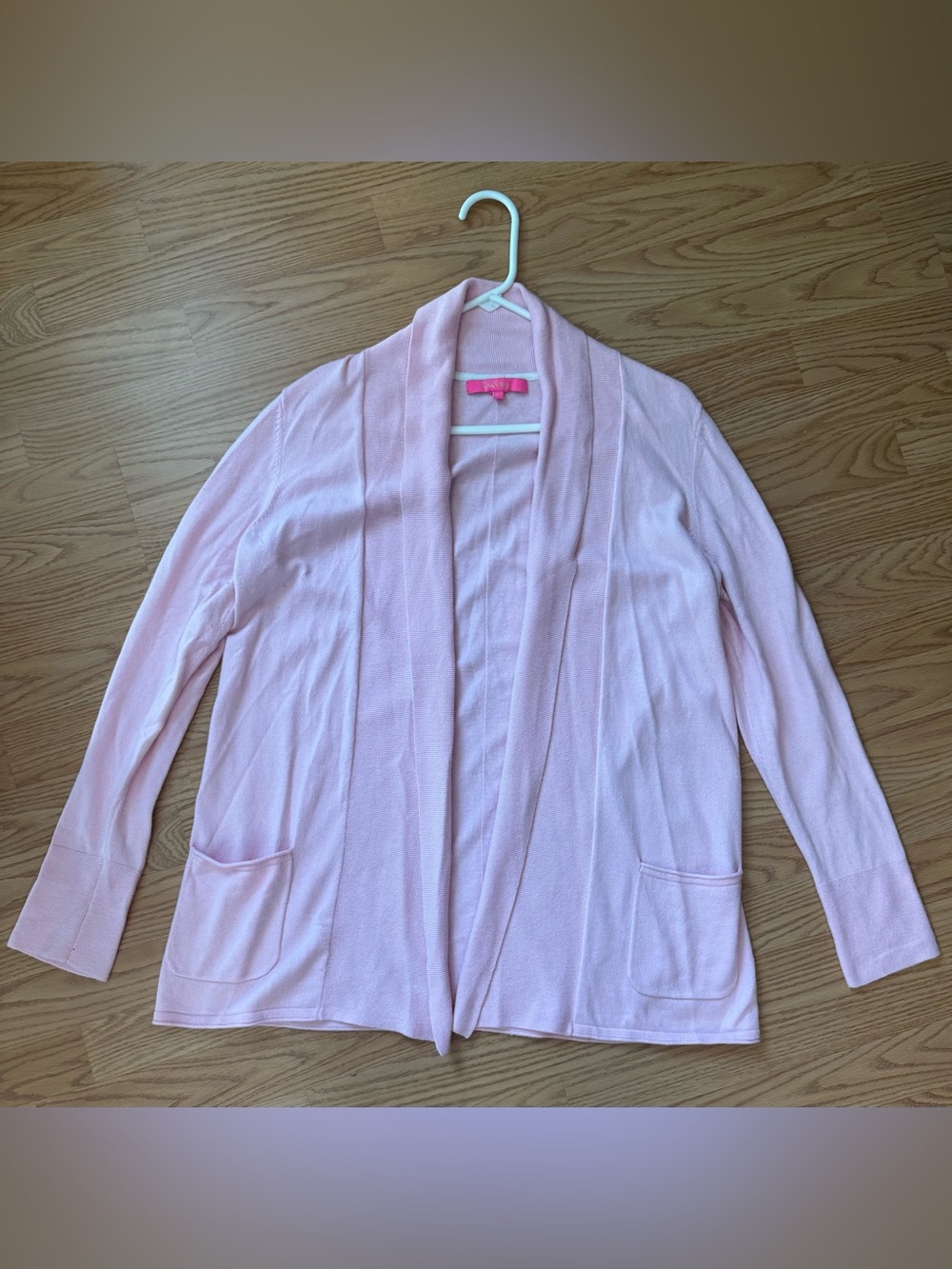 Lilly Pulitzer Light Pink Open-Front Women’s Cardigan Sweater - L
